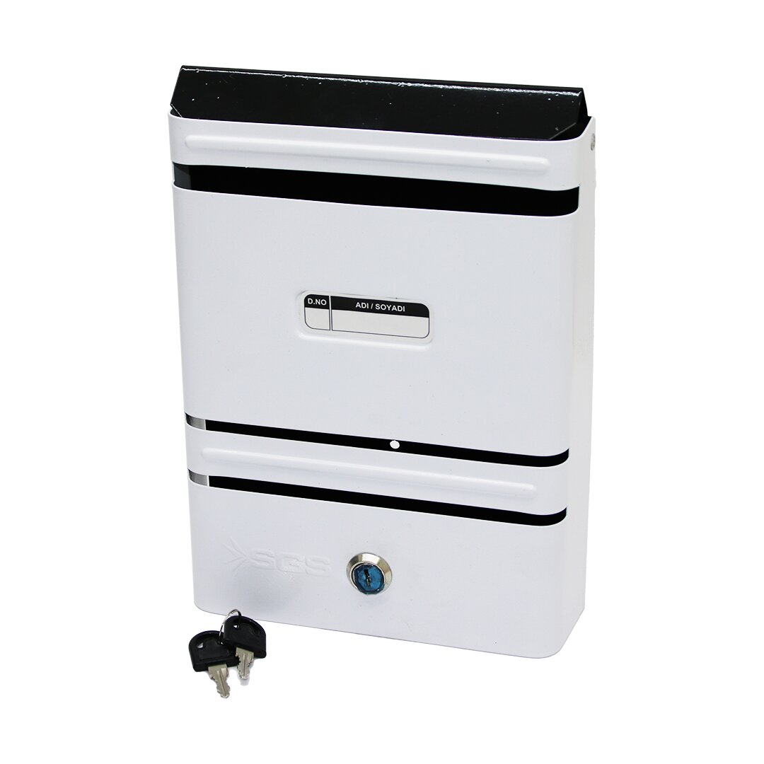 METAL BEYAZ POSTA KUTUSU 27x19 cm