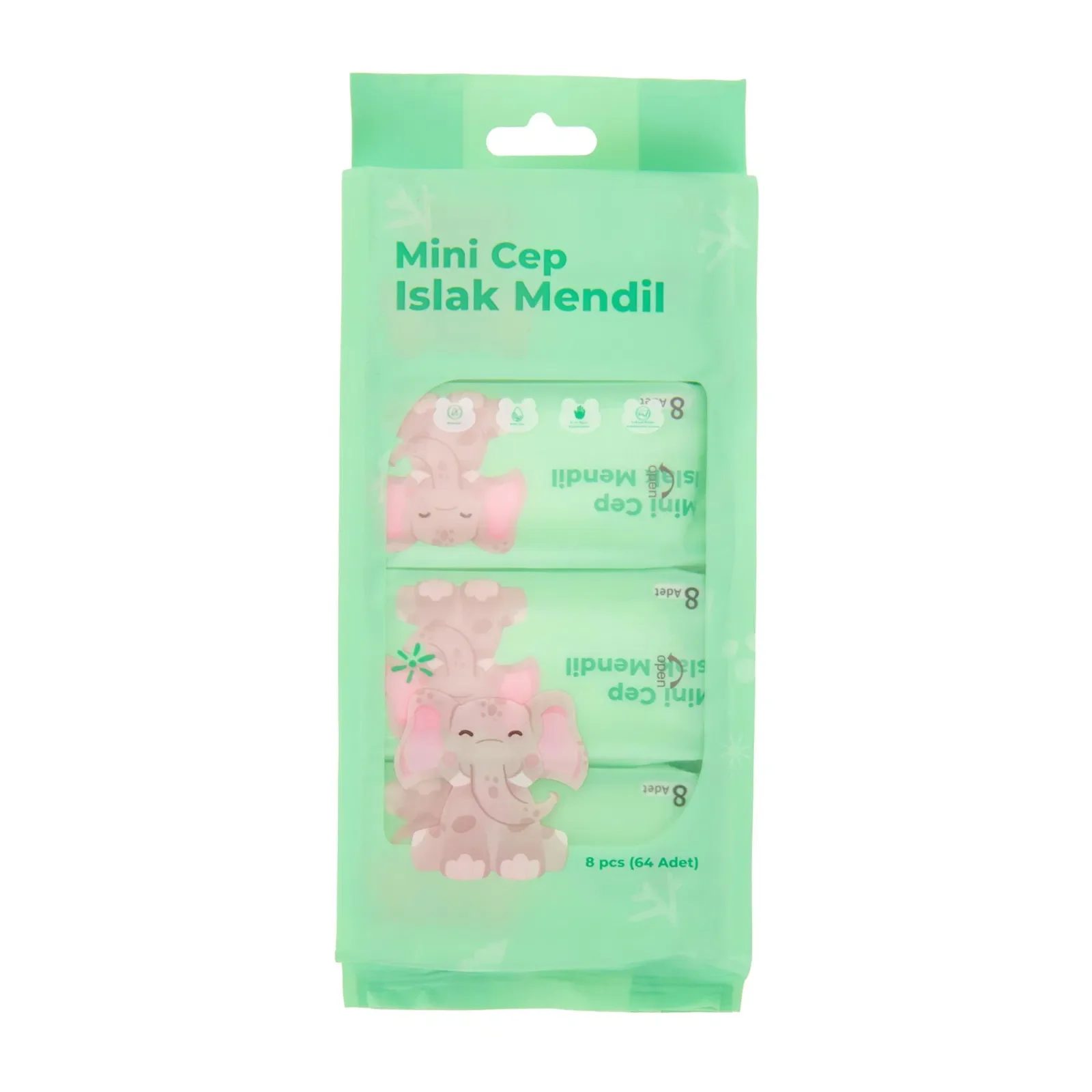 Mini Cep Islak Mendil Günlük Pratik 8'li Paket