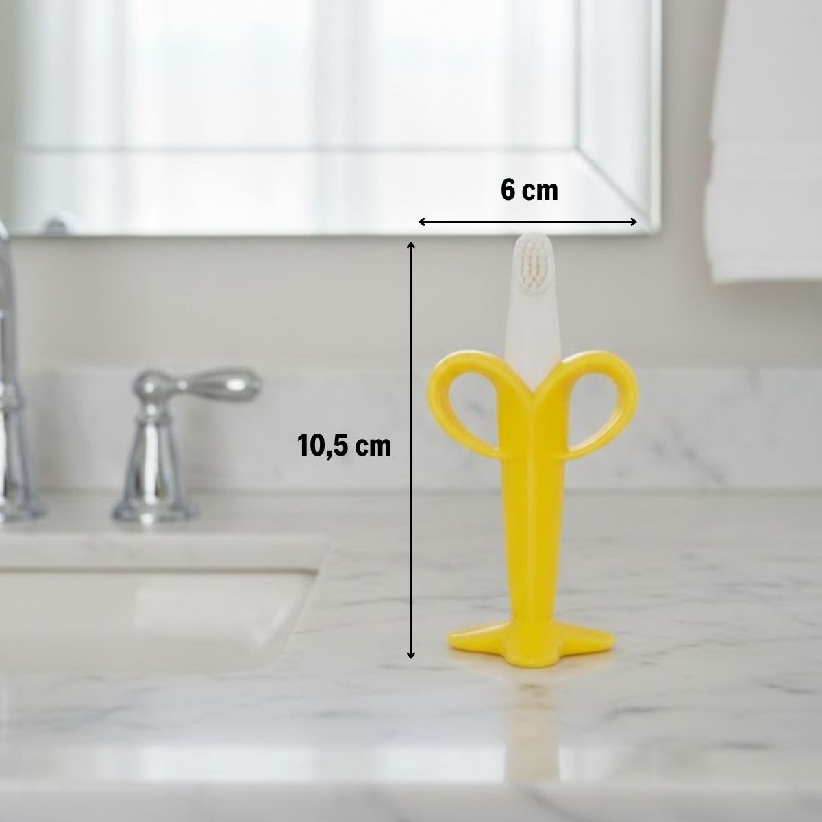 Muz Şekilli Diş Kaşıma Aparatı – Bebekler İçin Silikon Diş Kaşıyıcı, Diş Çıkarma Oyuncağı