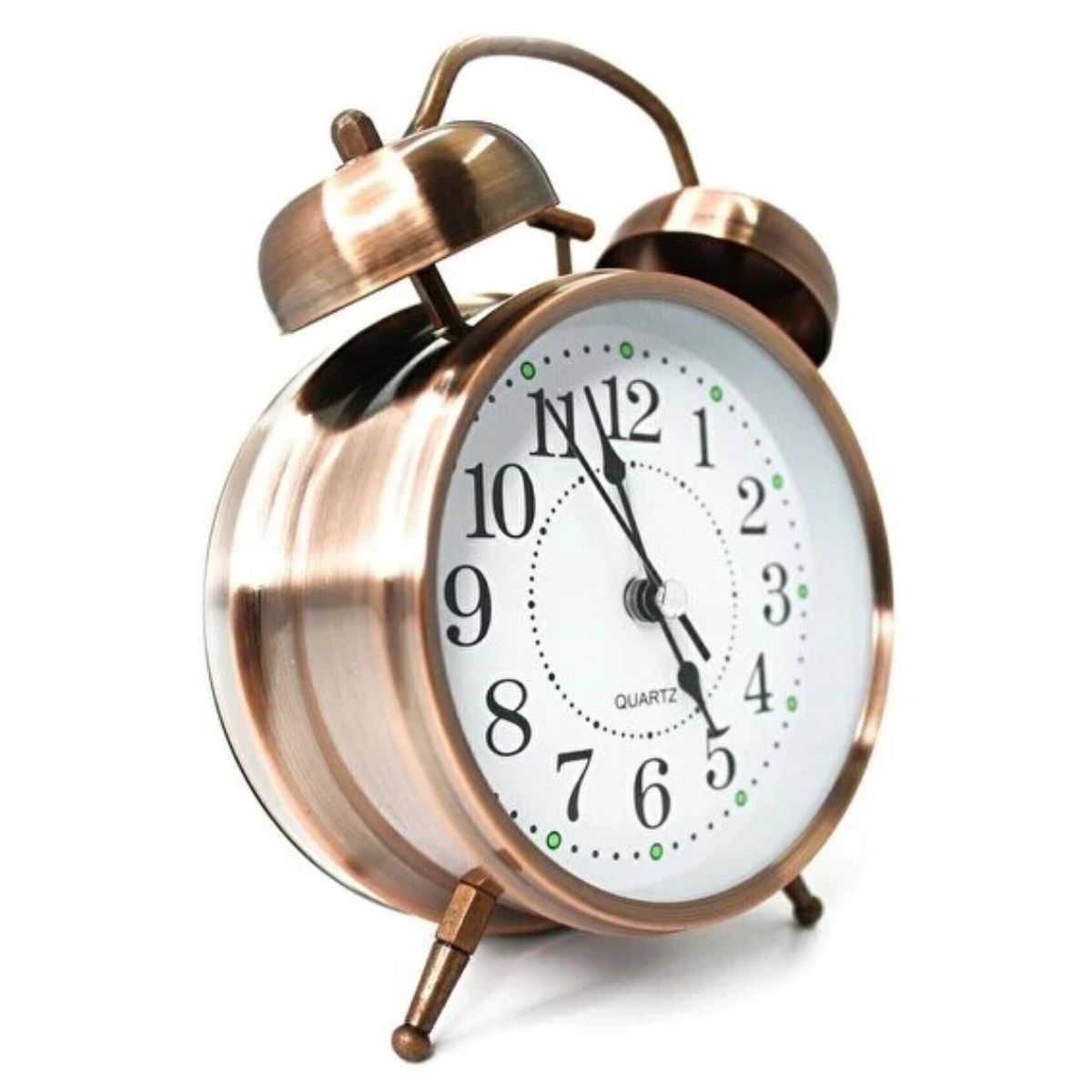 Nostaljik Çalar Saat – Retro Tasarım, Sessiz Akan Mekanizma, Yüksek Sesli Alarm, Masa ve Komodin İçin Dekoratif Saat