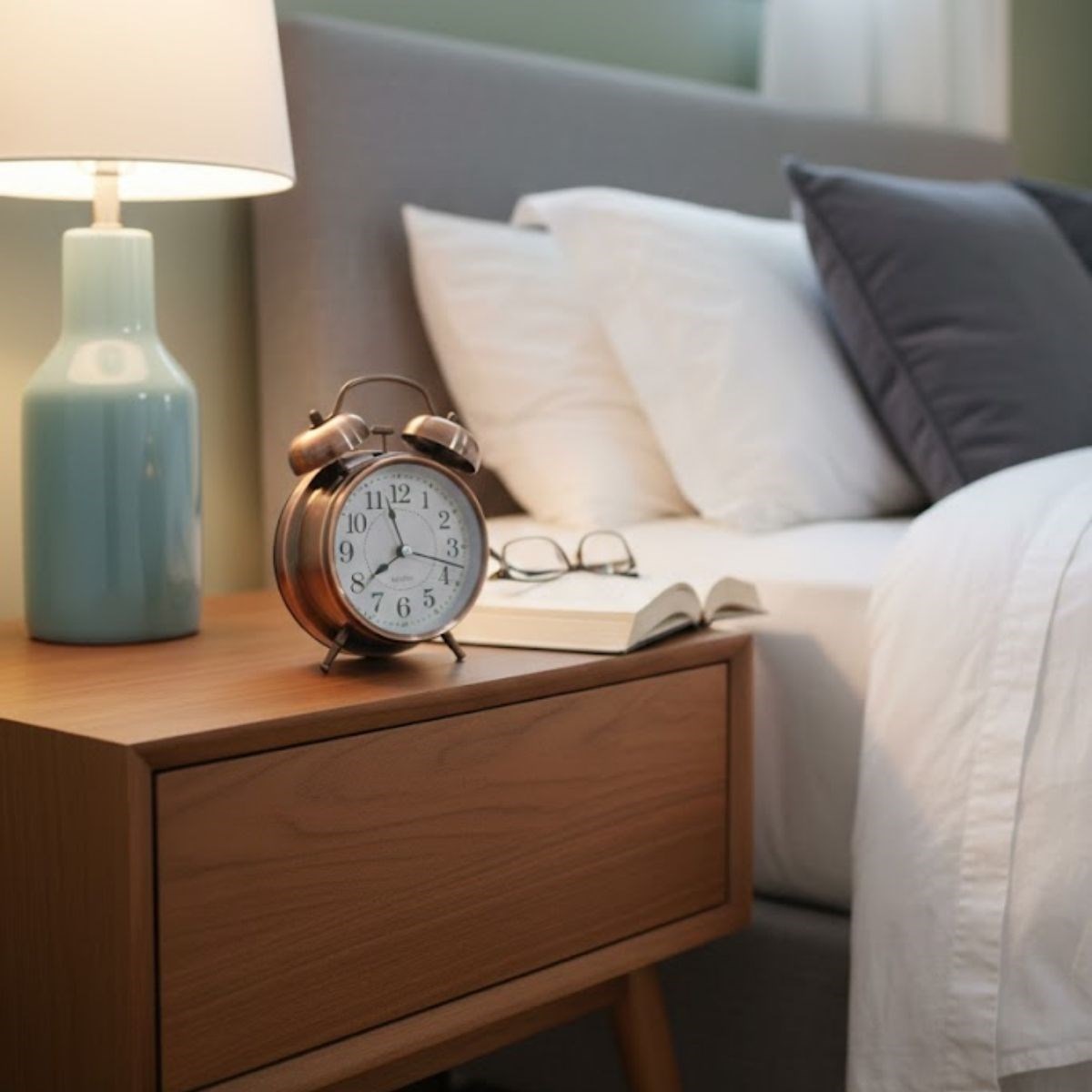 Nostaljik Çalar Saat – Retro Tasarım, Sessiz Akan Mekanizma, Yüksek Sesli Alarm, Masa ve Komodin İçin Dekoratif Saat