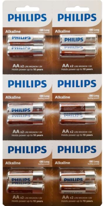 PHILIPS AA ALKALİN KALEM PİL 12Lİ KARTELA