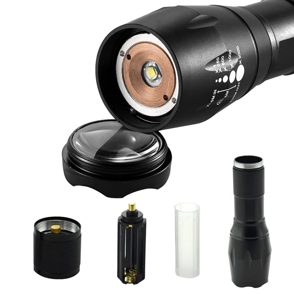 PİLLİ ZOOMLU FLASH ÖZELLİKLİ POWER LEDLİ EL FENERİ