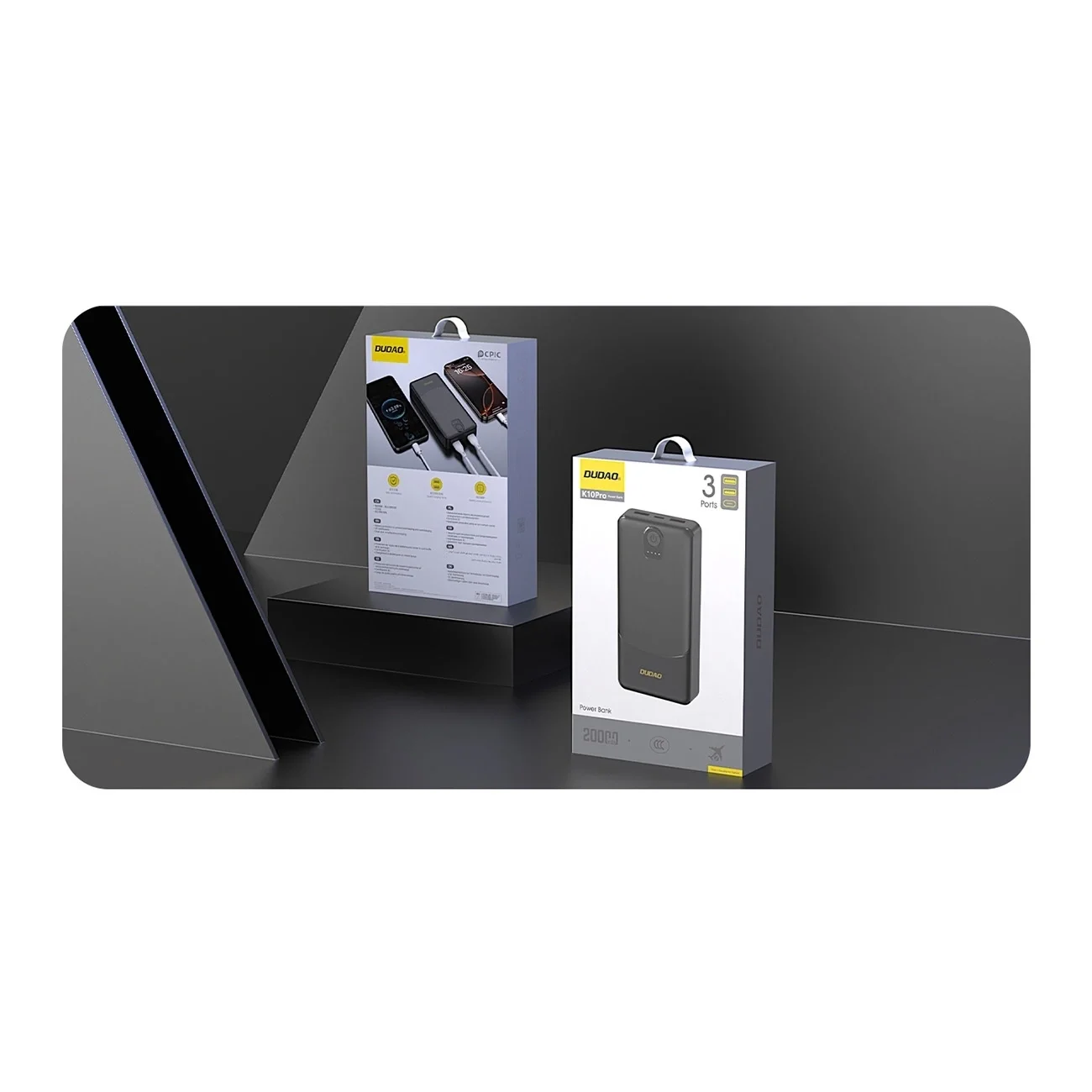Powerbank Dudao K10Pro 2.4A 20000mAh 2 x USB-A - Siyah