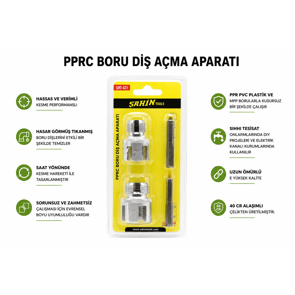 PPRC BORU DİŞ AÇMA MATKAP UÇ APARAT