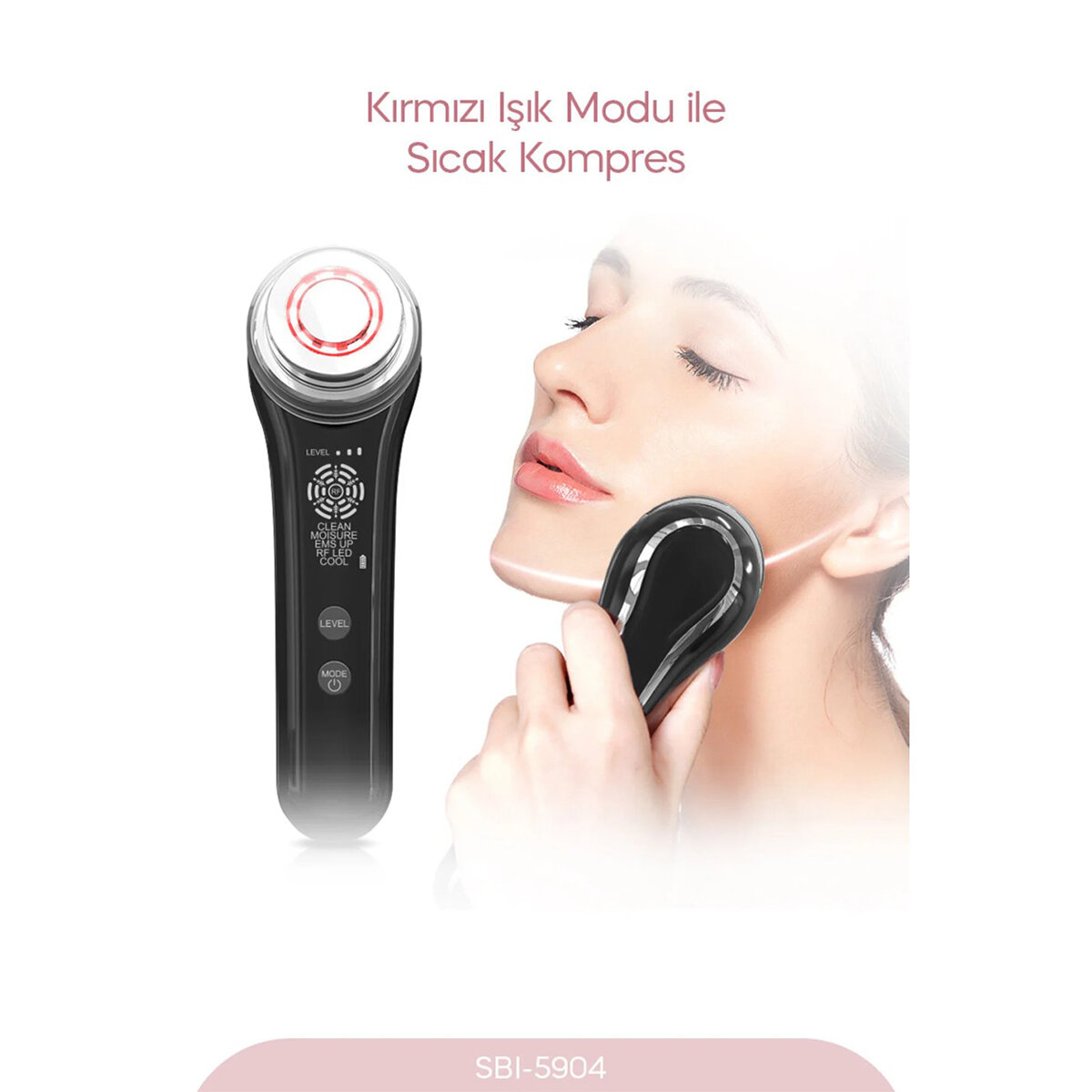 RADYO FREKANSLI YÜZ - BOYUN KIRIŞIKLIK GİDERİCİ 5 FARKLI MOD EMS TEKNOLOJİ SBI-5904