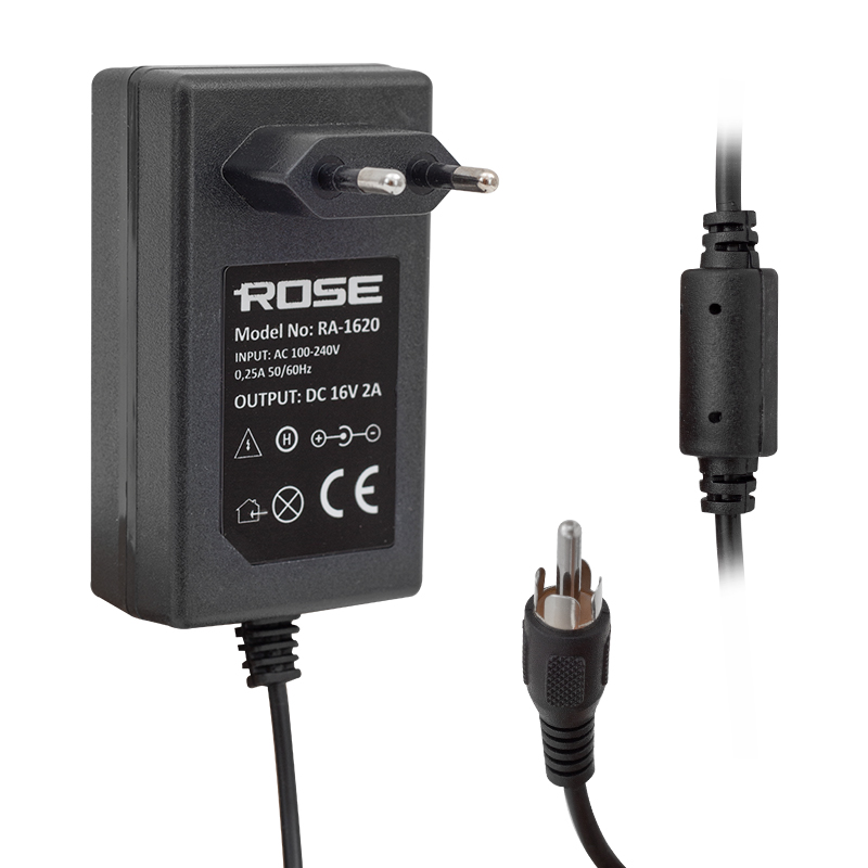 ROSE RA-1620 RCA FİŞLİ 16 VOLT - 2 AMPER PRİZ TİPİ RCA -TOS FİŞLİ SANTRAL ADAPTÖRÜ (81)