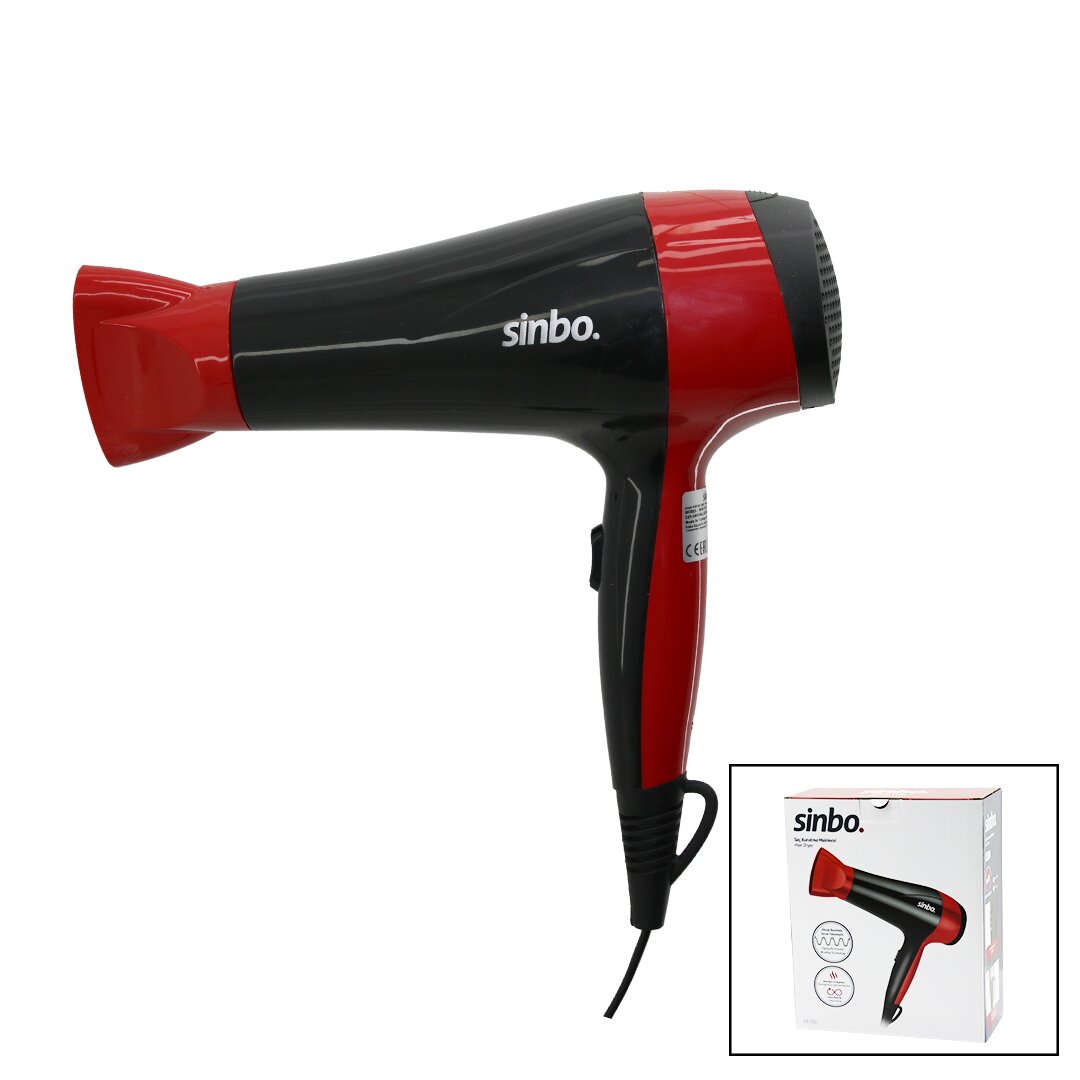 SAÇ KURUTMA MAKİNESİ 2 KADEME HIZ - SICAKLIK FÖN BAŞLIK ZİKZAK REZİSTANS SARIM HOMOJEN ISI DAĞILIM SHD-7093