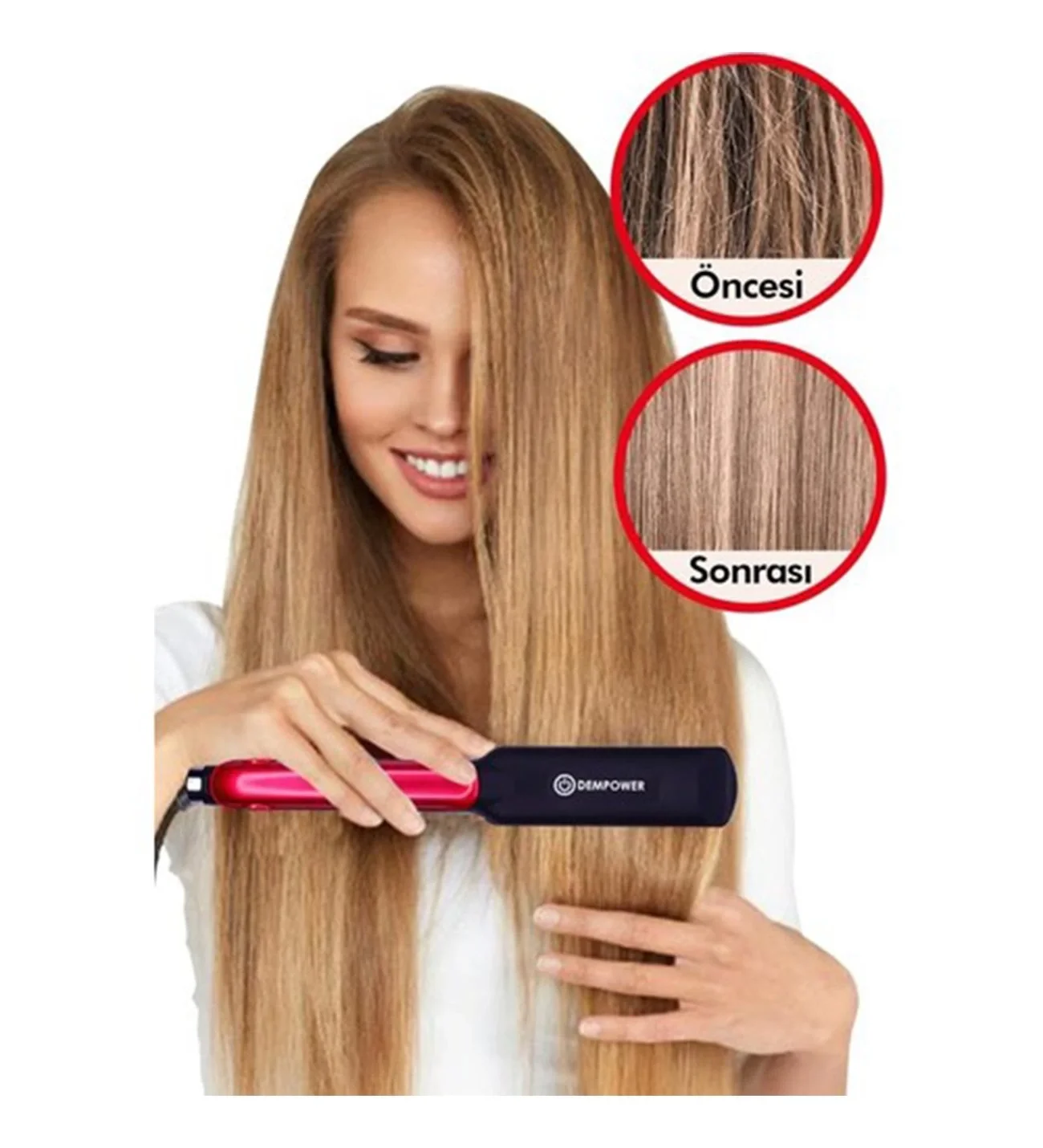 Seramik Kaplı Pembe Detay Saç Düzleştirici