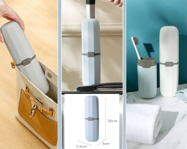 Seyahat Tipi Diş Fırçası ve Makyaj Fırça Kabı 2 Renk