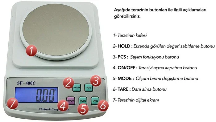 SF 400C Plus Dijital Terazi 600GR / 0.01GR