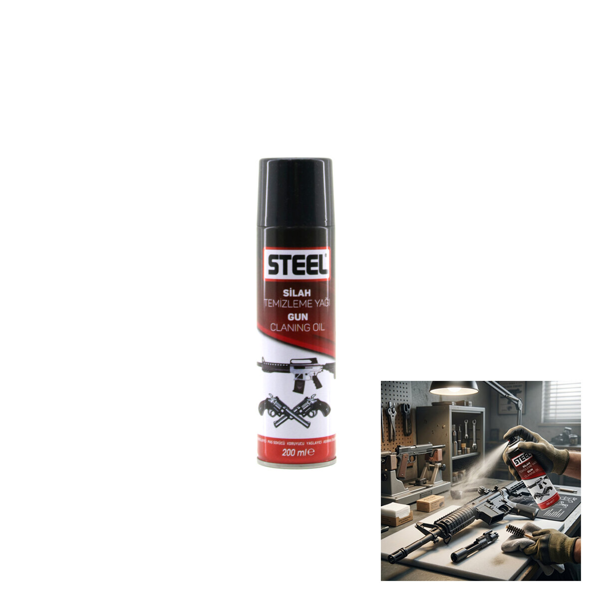 SİLAH TEMİZLEME YAĞI - SPREY 200ML