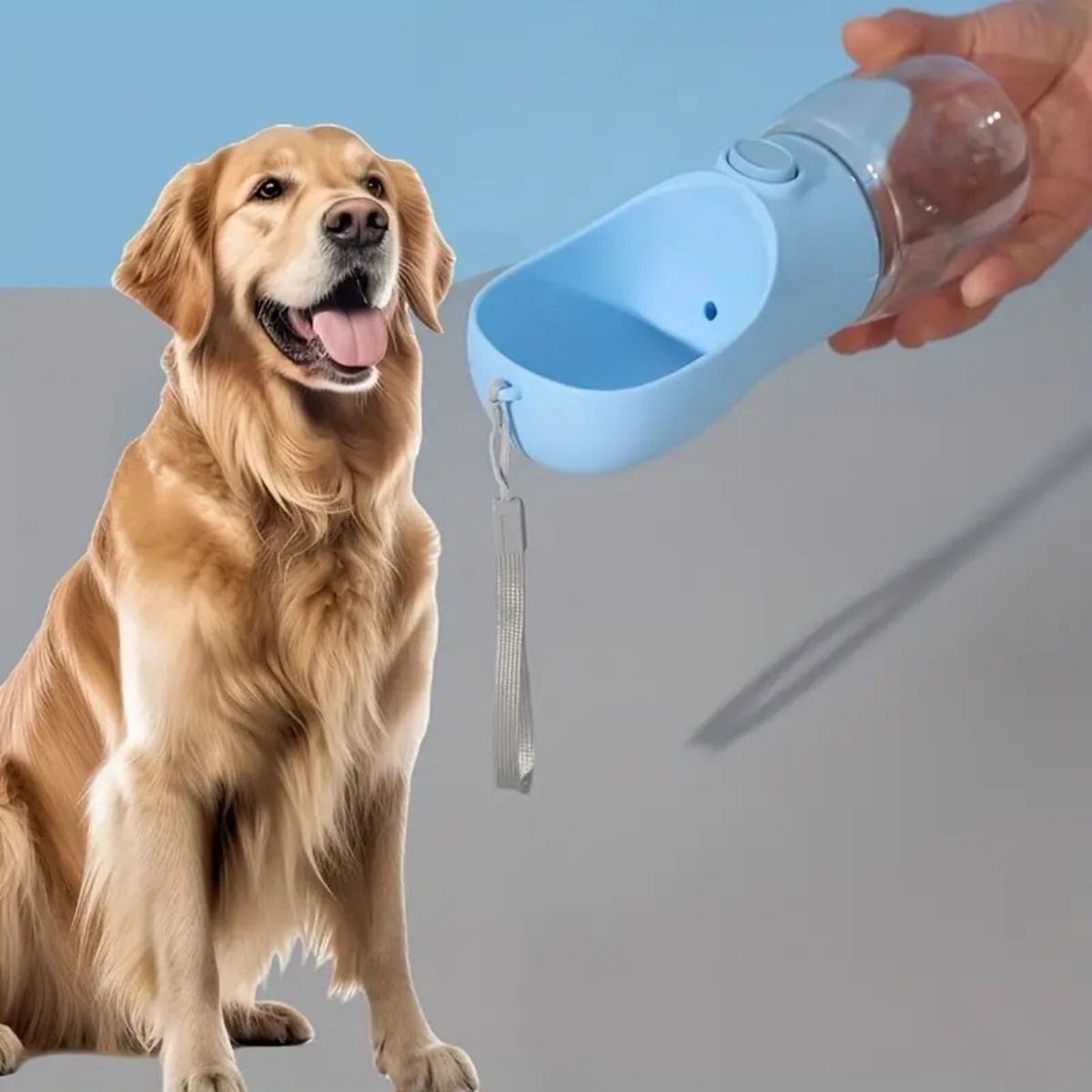 Taşınabilir Butonlu 350 ml Evcil Hayvan Suluğu