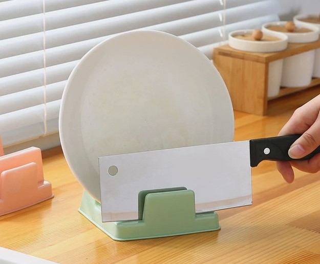 Tencere Kapağı ve Kesme Tahtası Tutucu Mutfak Standı