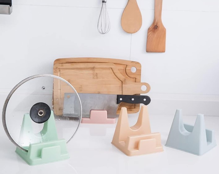 Tencere Kapağı ve Kesme Tahtası Tutucu Mutfak Standı