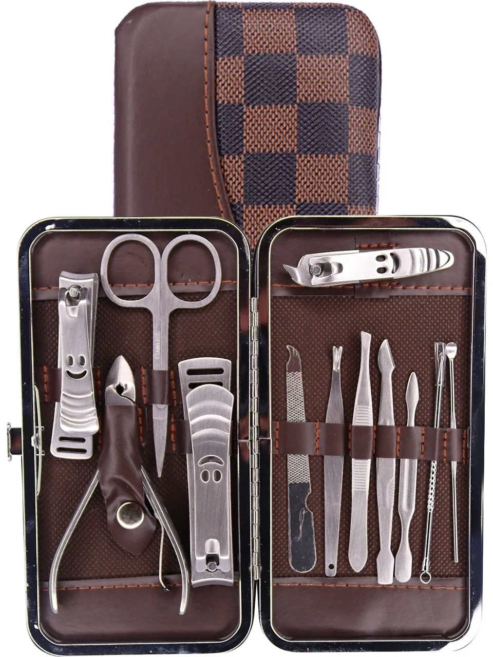 Tırnak Makası Tırnak Bakım Seti Deri Çantalı 12 Parça Set