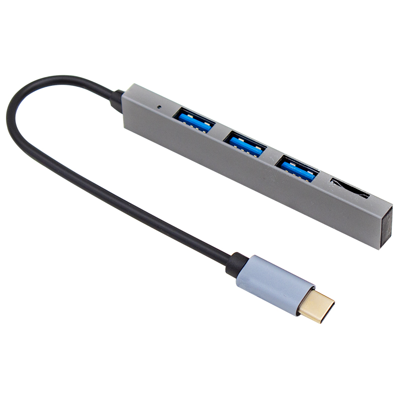 TYPE-C HUB 3x USB 3.0 SD/TF HAFIZA KART OKUYUCU DOCK STATION (MACBOOK - PC - PLAYSTATİON - XBOX)