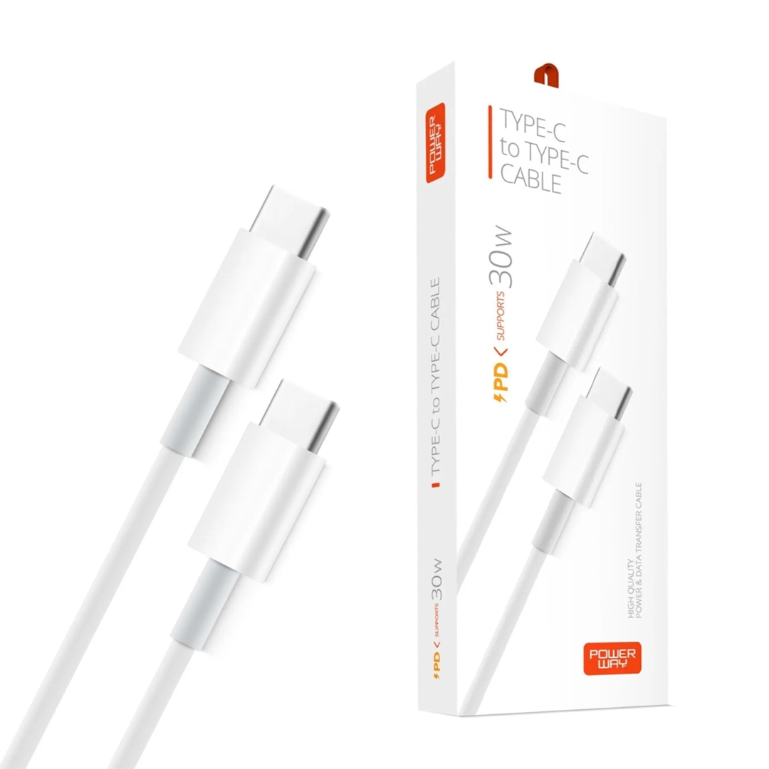 TYPE-C TO TYPE-C 30W 1 METRE ŞARJ DATA KABLOSU PD30