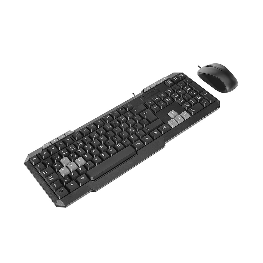 USB KABLOLU KLAVYE - MOUSE SET Q KLAVYE 1200DPI MOUSE KM-1435