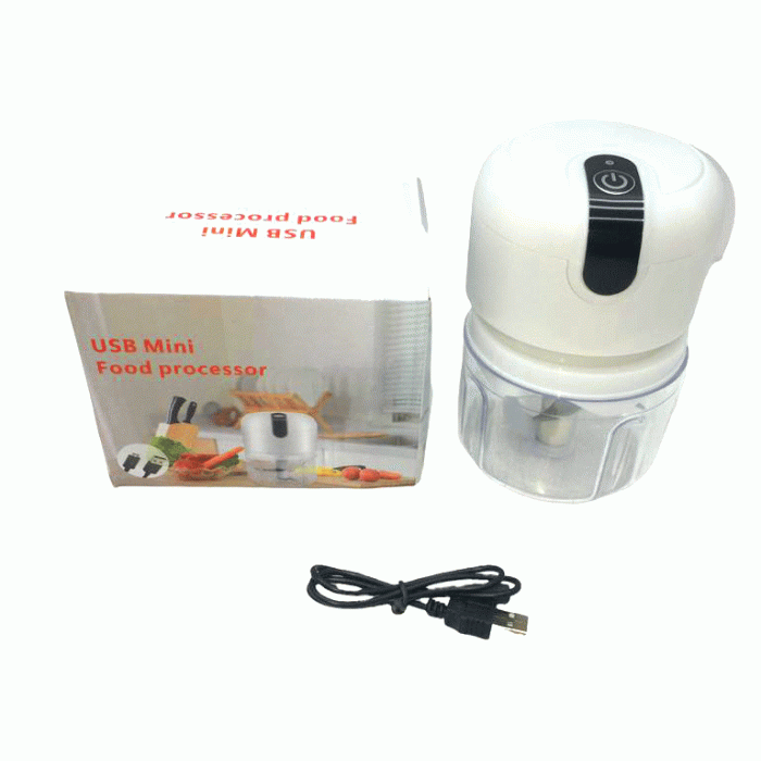USB MİNİ FOOD PROCESSOR USB ŞARJLI MİNİ 3 BIÇAK BLENDER RONDO DOĞRAYICI 250ML - 45W