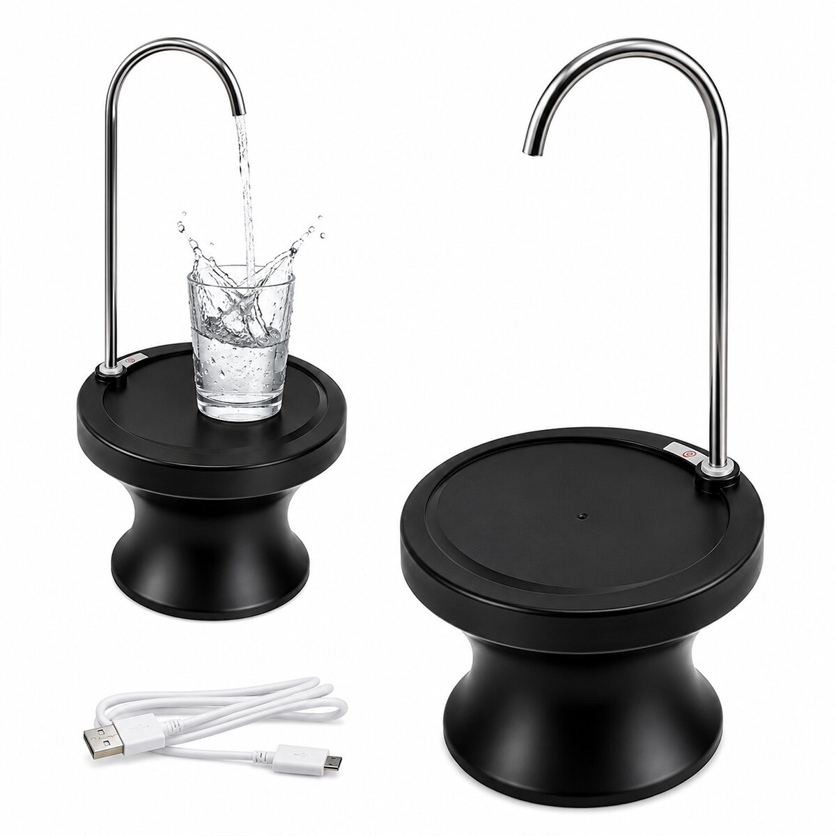 USB ŞARJLI - OTOMATİK DAMACANA SU POMPASI - STAND 360° BAŞLIK NRX-4337