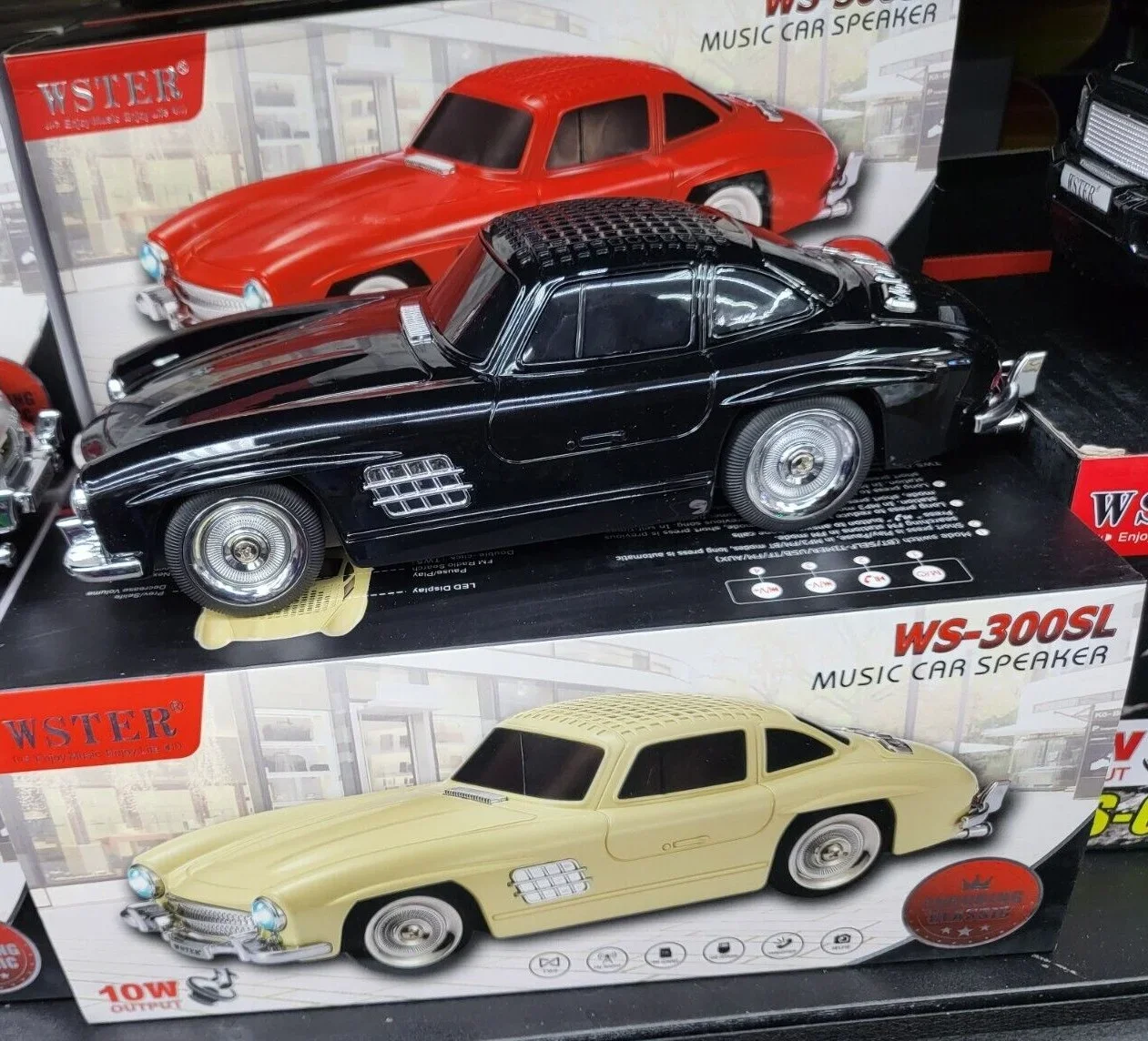 WS-300SL Klasik Benz Model 10W Bluetooth Hoparlör Fm Radyo USB