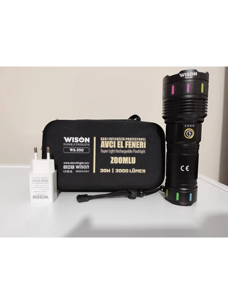 Ws-550 30w 3000 Lümen Zoomlu Profosyonel El Feneri
