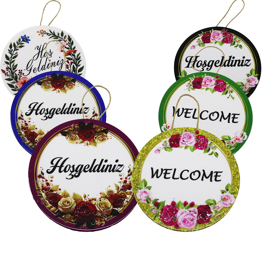 YUVARLAK - EPOKSİ BÜYÜK KAPI SÜSÜ HOŞGELDİNİZ - HERHANGİ BİR TANESİ GÖNDERİLİR