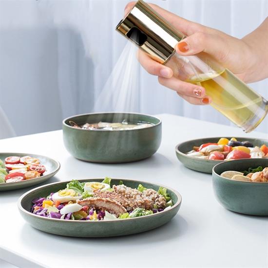 100ml Kapasiteli Şeffaf Spreyli Yağdanlık Sosluk Yağ Püskürtücü Yağ Şişesi