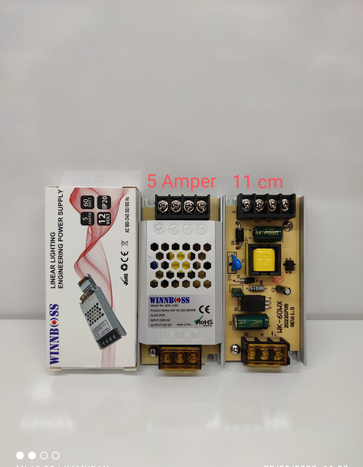 12V-5A-60W-IP20 ULTRA SLİM TRAFO