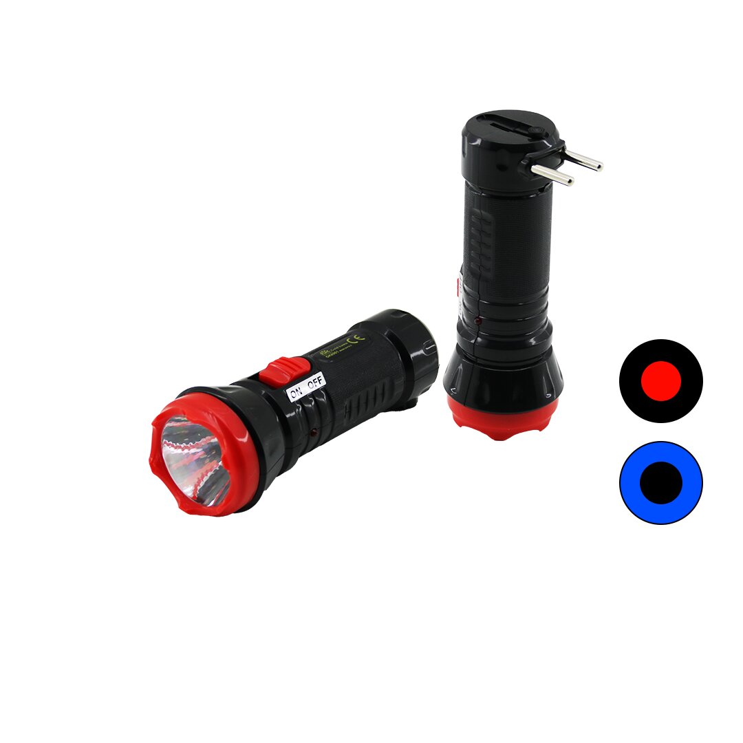 1W TEK LED FİŞ ŞARJLI EL FENERİ UZUN MESAFELİ