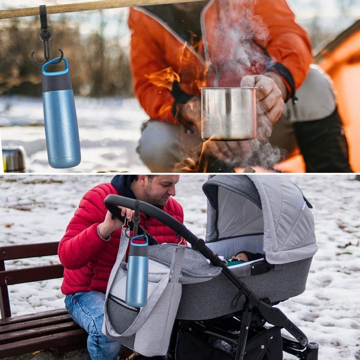 2 Adet Bebek Arabası, Motor, Bisiklet Eşya Taşıma Aparatı Plastik Kanca - 1 Adet 2 li Kanca Gönderilir