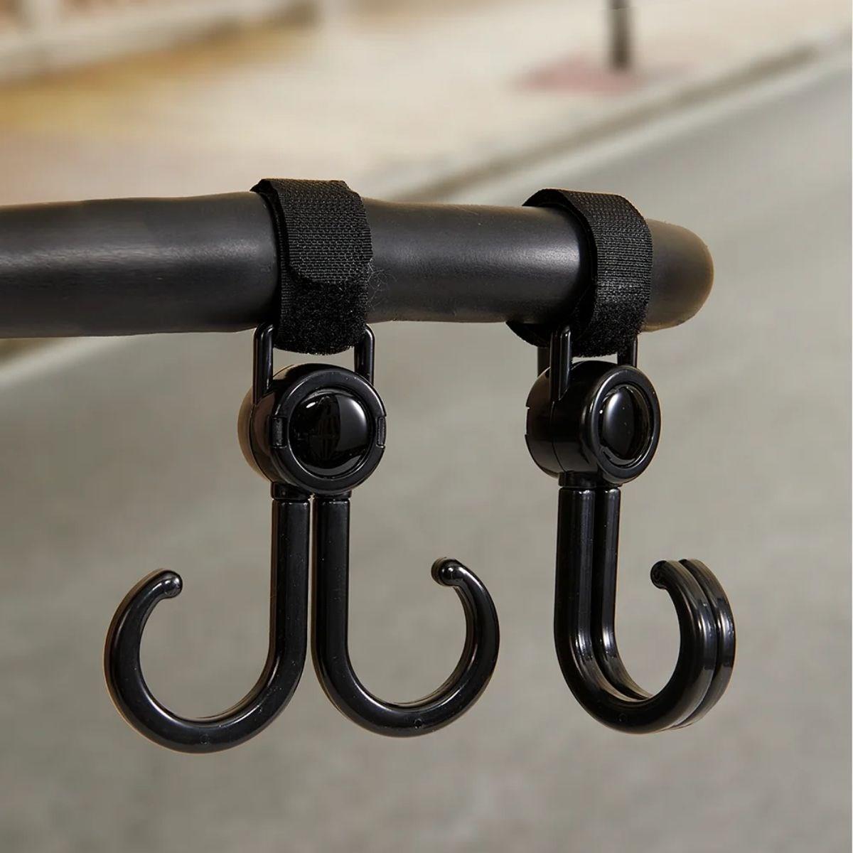 2 Adet Bebek Arabası, Motor, Bisiklet Eşya Taşıma Aparatı Plastik Kanca - 1 Adet 2 li Kanca Gönderilir