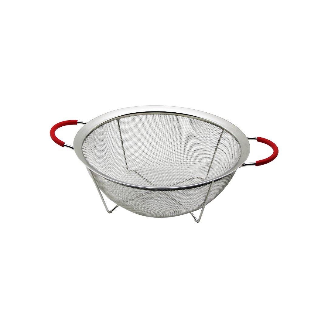 22CM TEL SEPET METAL SÜZGEÇ SİLİKON KILIFLI KULP METAL ÇERÇEVE - AYAK