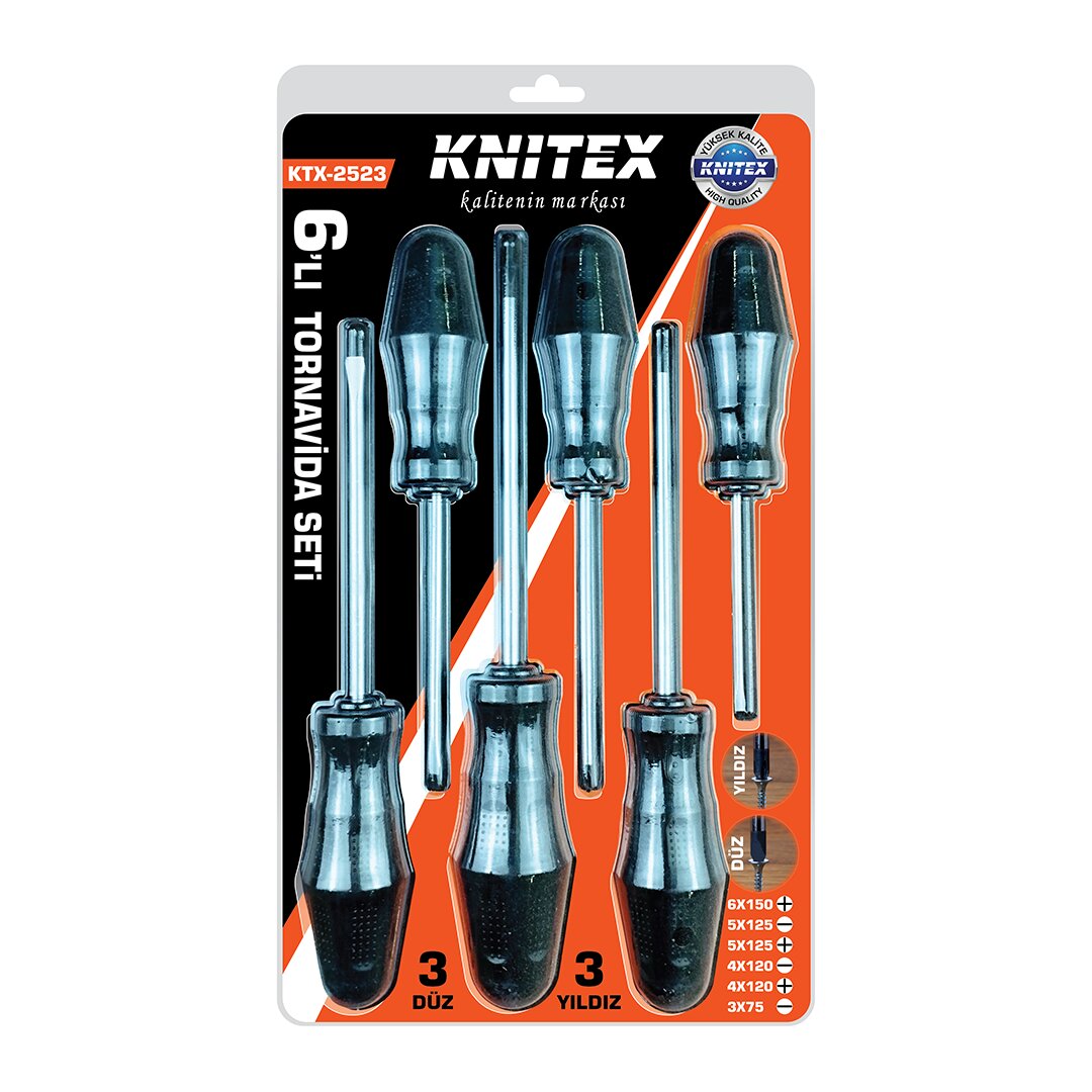 6PCS TORNAVİDA SETİ  6X150 YILDIZ - 5X125 DÜZ-YILDIZ - 4X120 DÜZ-YILDIZ - 3X75 DÜZ