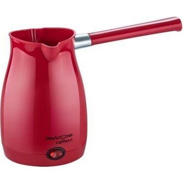 AWOX CAFFEEN  KIRMIZI  ELEKTRİKLİ CEZVE  TÜRK KAHVESİ  MAKİNESİ  PLASTİK   ÇİFT AĞIZ   0.4LT - 5 FİNCAN   1000W