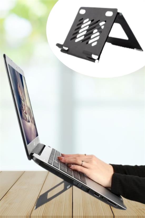 Ayarlanabilir Metal Dizüstü Destek Tabanı Katlanabilir Taşınabilir Laptop Sehpası Standı