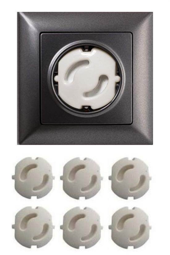 Bebek Çocuk Priz Koruma Kapağı (6 Adet) Çocuk Güvenliği, Priz Muhafazası, Priz Kapatıcı