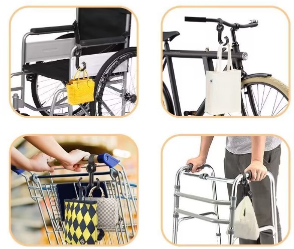 Bisiklet ve Bebek Arabası 2 Kancalı Cırtlı Askı