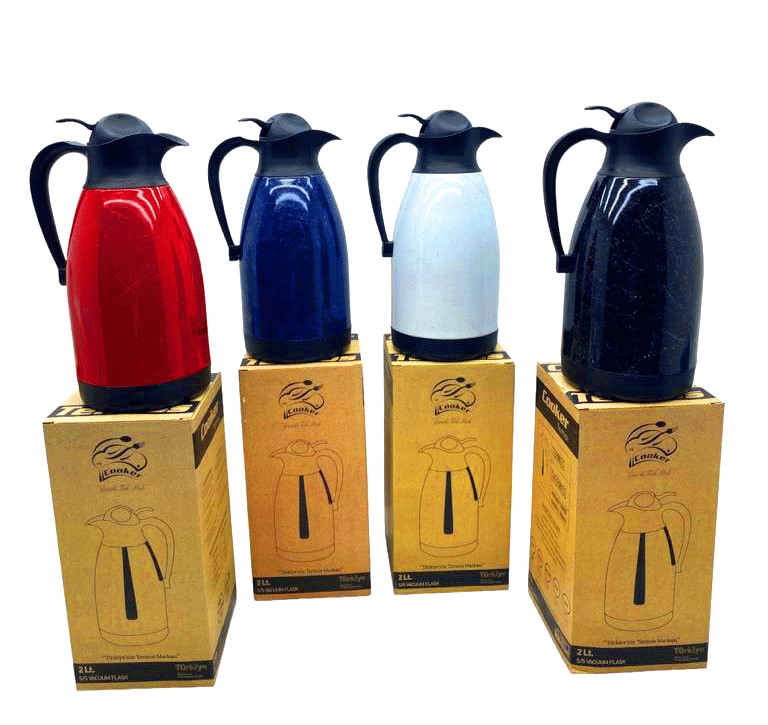 CKR-2077 2LT RENKLİ - MERMER DESEN SERİSİ MİX ÇELİK TERMOS