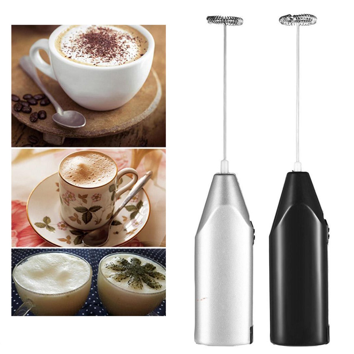 El Çırpıcısı Pilli Mini Portatif Mutfak Mikseri Köpürtme Aleti