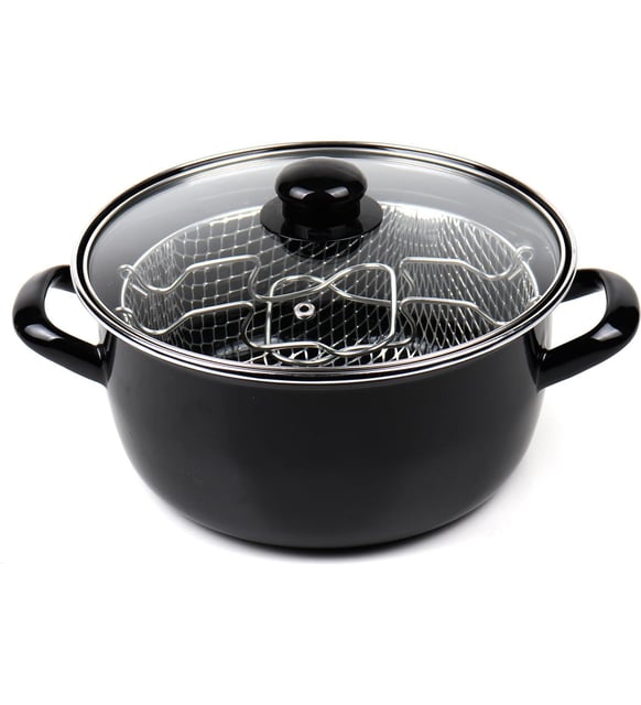 ESSAN SİYAH CAM KAPAK FRİTÖZ AZAK