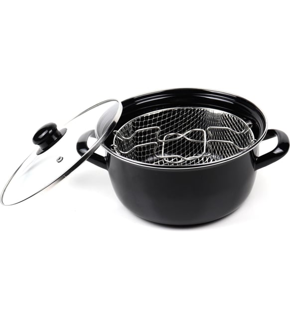 ESSAN SİYAH CAM KAPAK FRİTÖZ AZAK