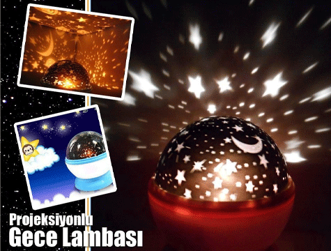 Hareketli Gökyüzü Projeksiyon Lambası