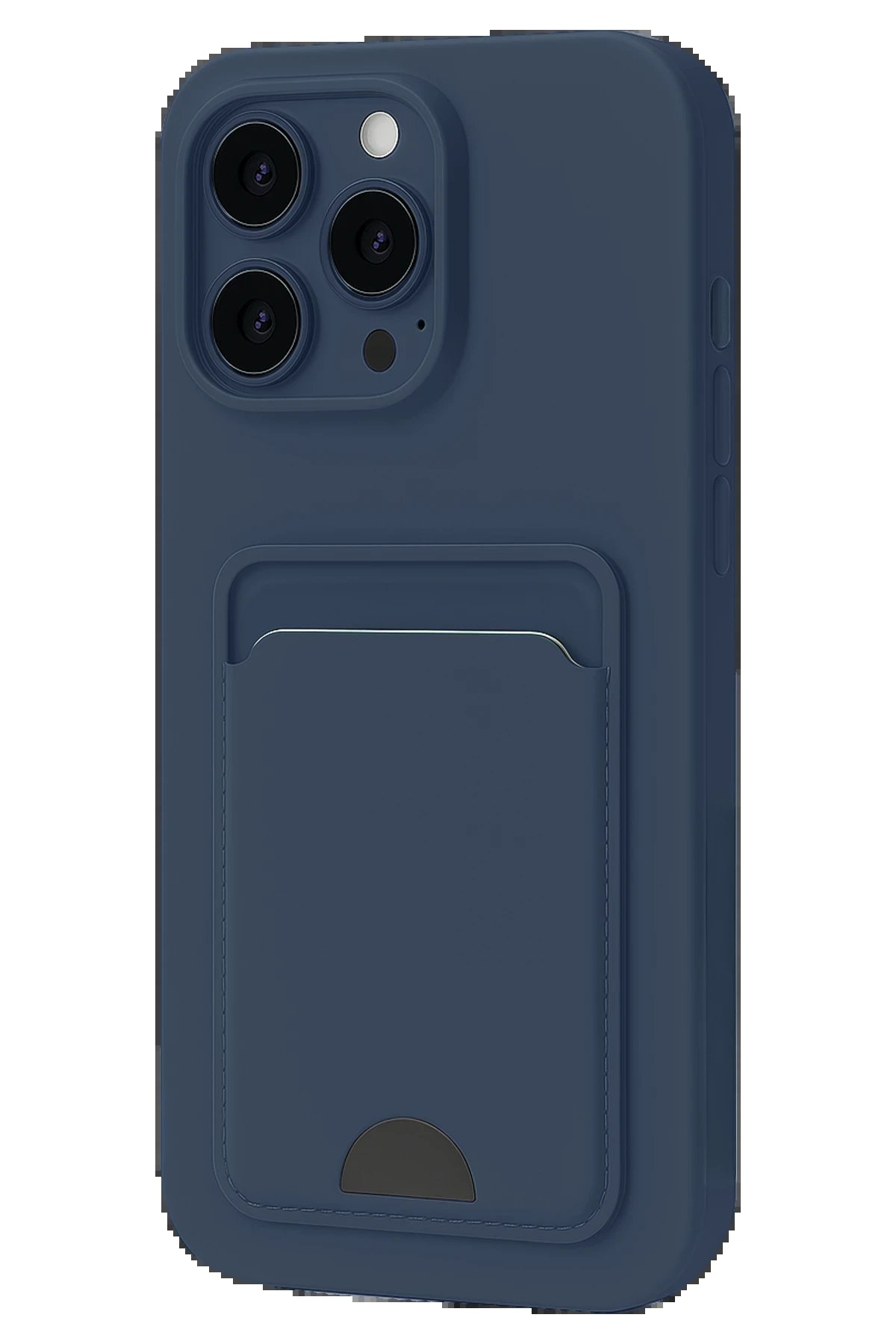 iPhone 16 Plus Kılıf Kelvin Kartvizitli Silikon - Lacivert