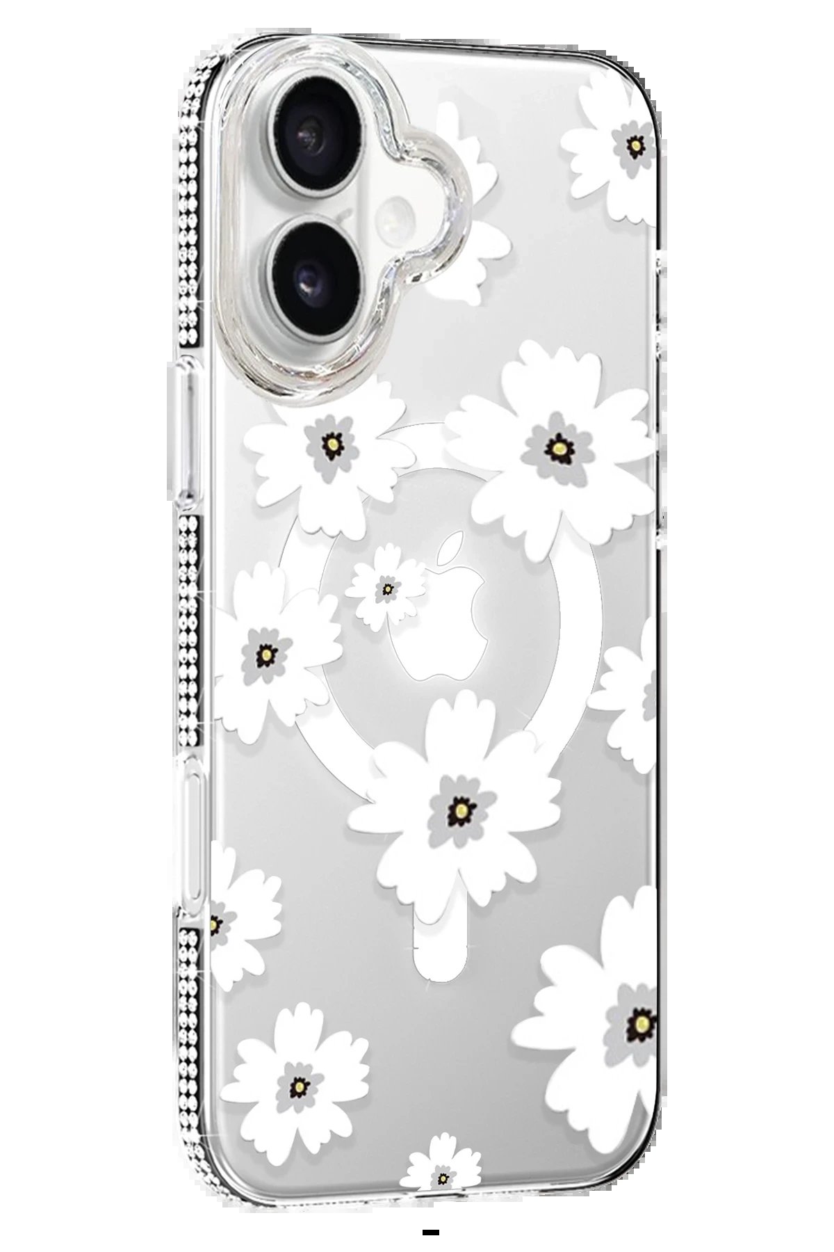 Joko Apple iPhone 16 Floral Magsafe Kapak - Beyaz