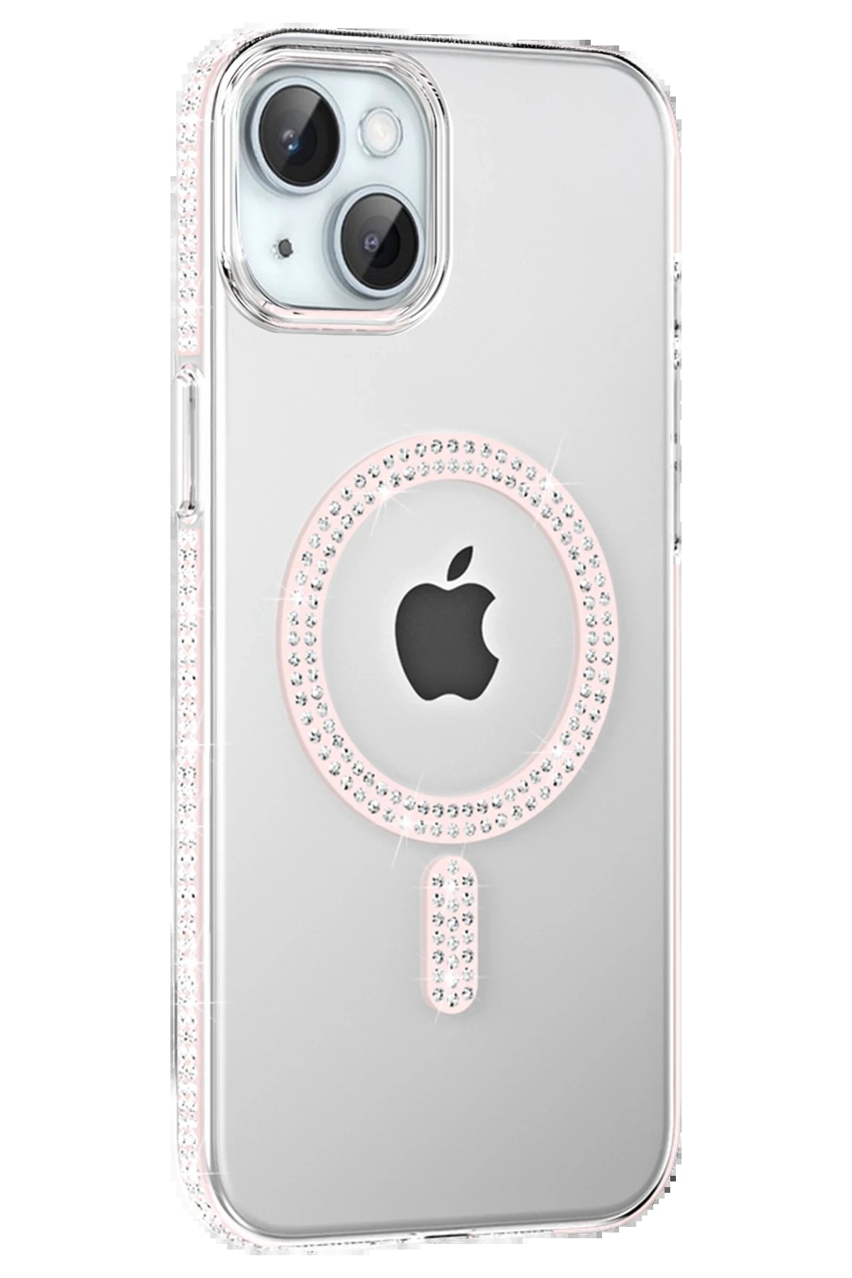 Joko Apple iPhone 14 Move Taşlı Magsafe Kapak - Gümüş