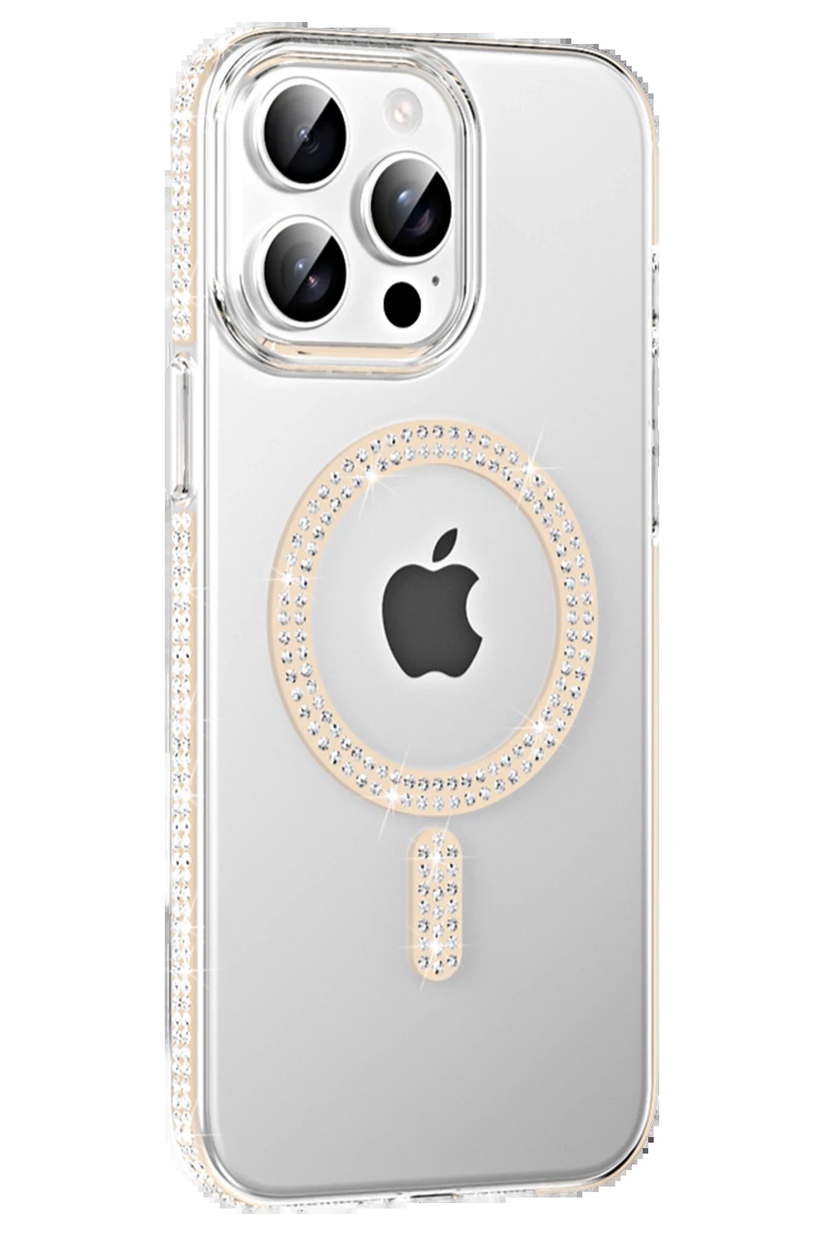 Joko Apple iPhone 15 Pro Move Taşlı Magsafe Kapak - Pembe