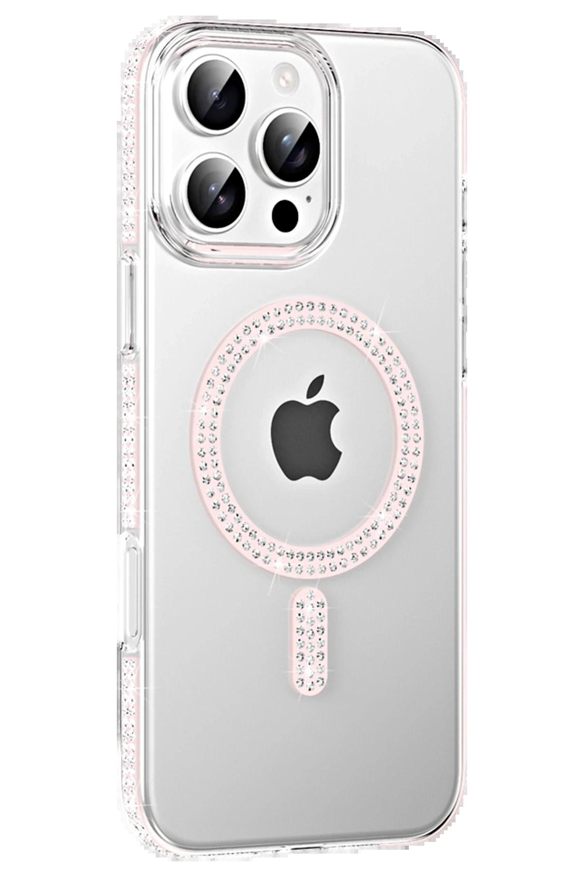 Joko Apple iPhone 16 Pro Max Move Taşlı Magsafe Kapak - Gümüş