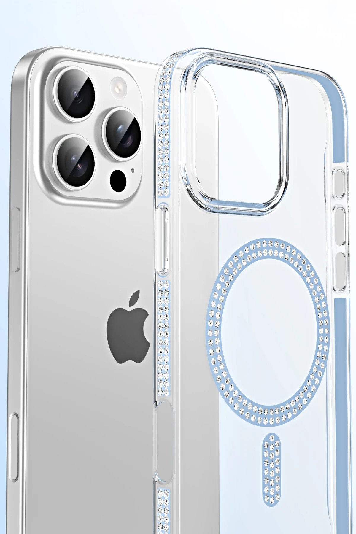 Joko Apple iPhone 16 Pro Max Move Taşlı Magsafe Kapak - Mavi